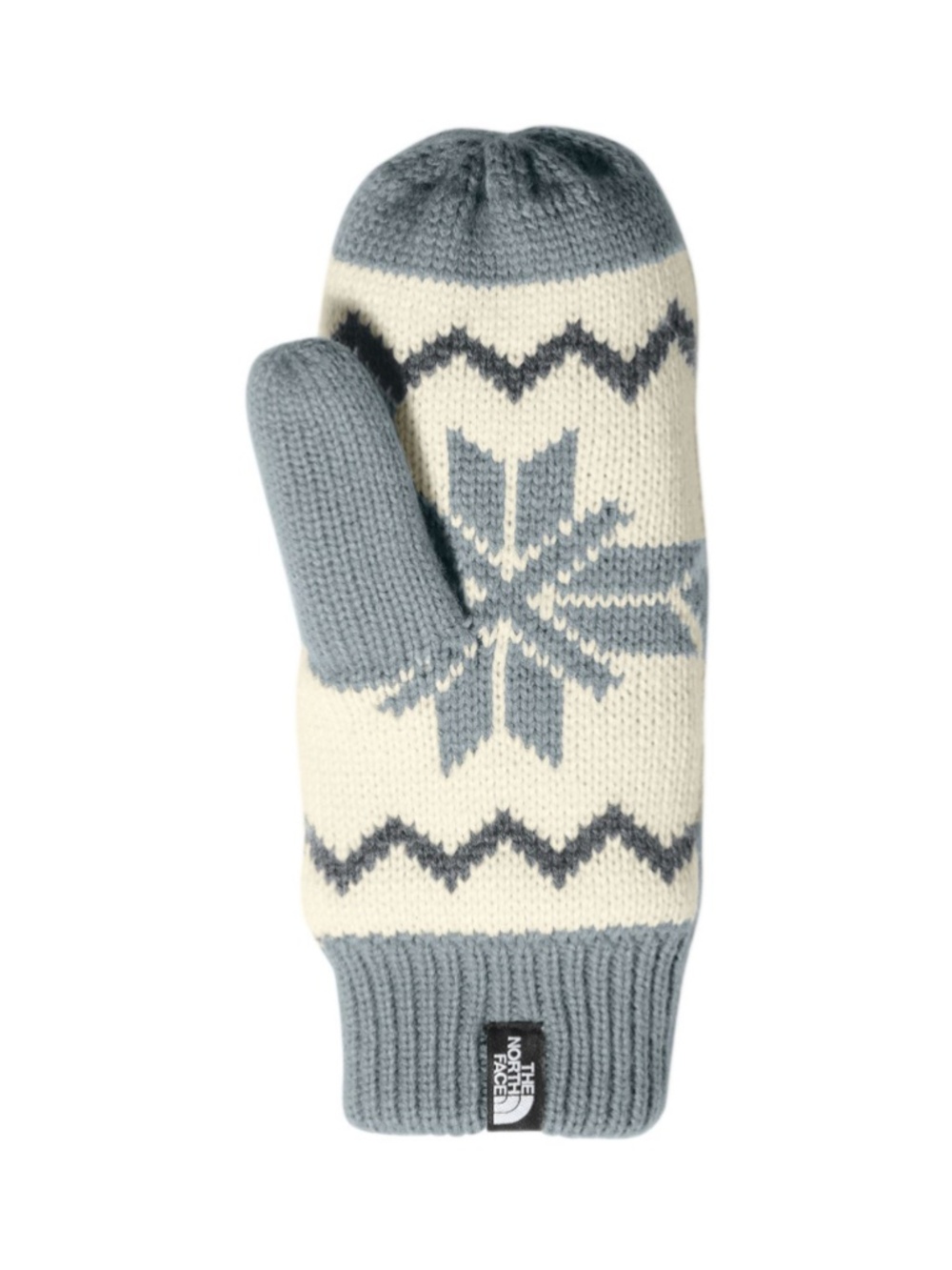 The North Face Fair Isle Mitten in G95 Vintage White/Mid Grey Multi
